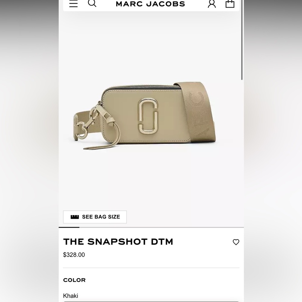 Marc Jacobs beige: the snapshot cross body bag